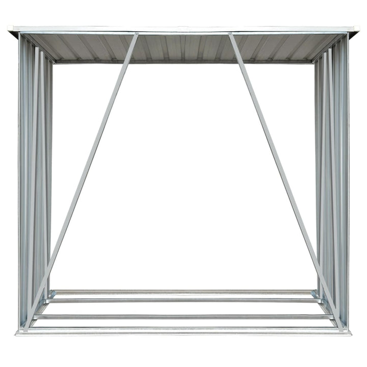 Vedskjul Galvaniserat Stål 163X83X154 Cm