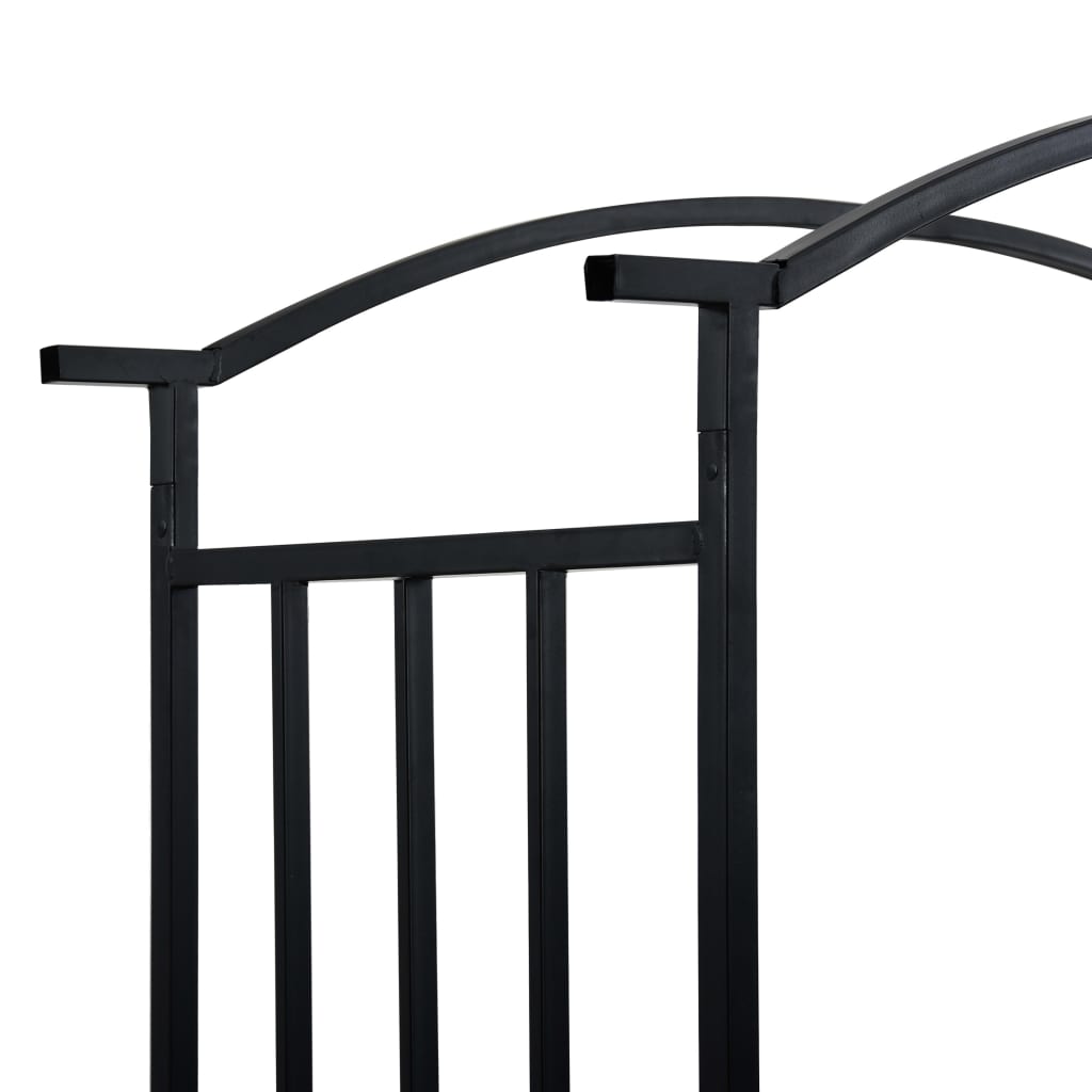Rosenbåge Med Bänk Svart 128X50X207 Cm Järn