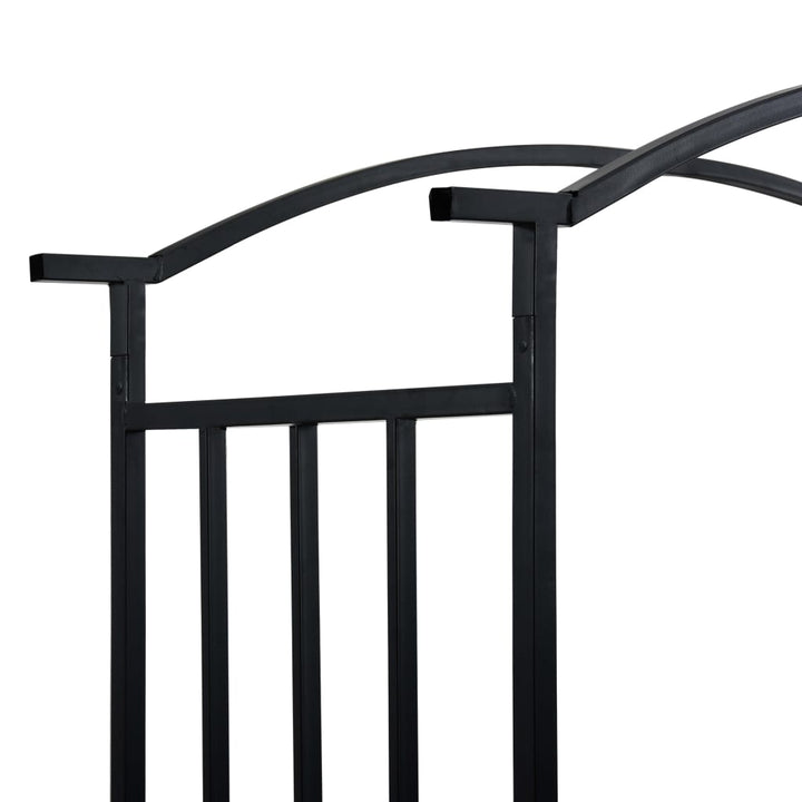 Rosenbåge Med Bänk Svart 128X50X207 Cm Järn