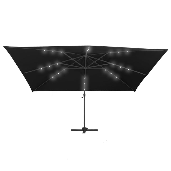 Frihängande Parasoll Med Aluminiumstång &amp; Led 400X300 Cm