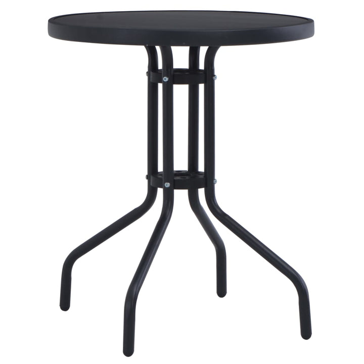 Trädgårdsbord 60 Cm Stål Och Glas
