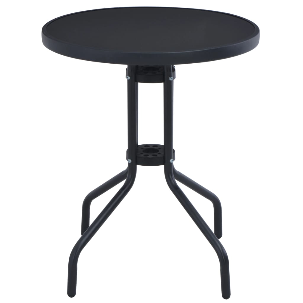 Trädgårdsbord 60 Cm Stål Och Glas