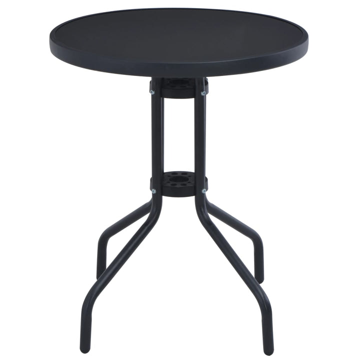 Trädgårdsbord 60 Cm Stål Och Glas