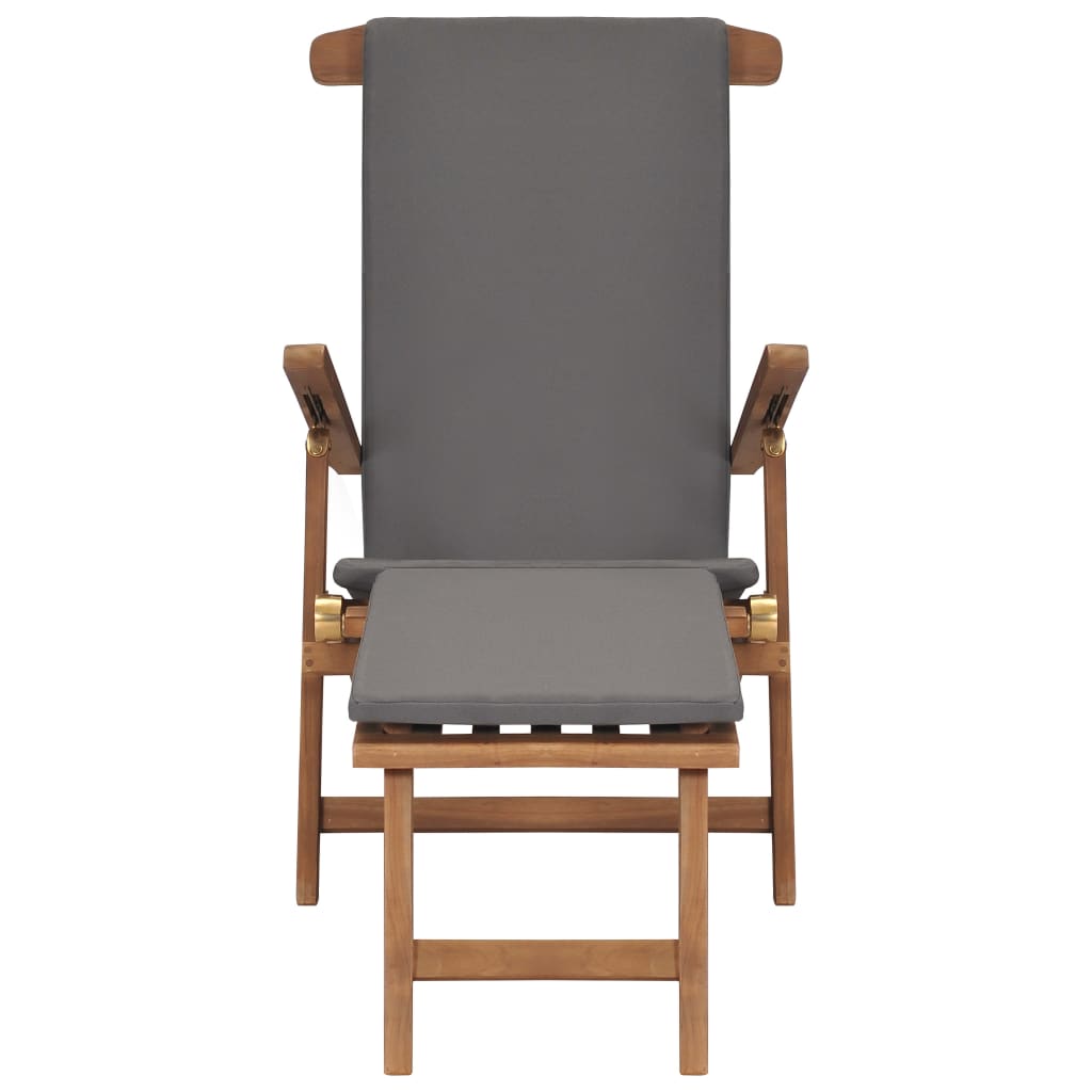 Däckstol Med Dyna Massiv Teak