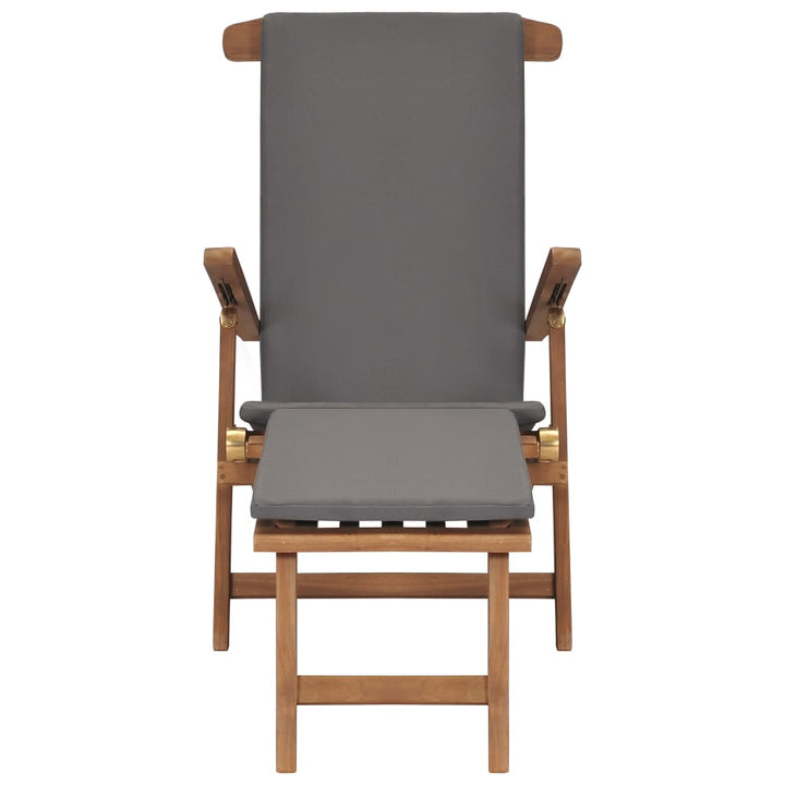 Däckstol Med Dyna Massiv Teak