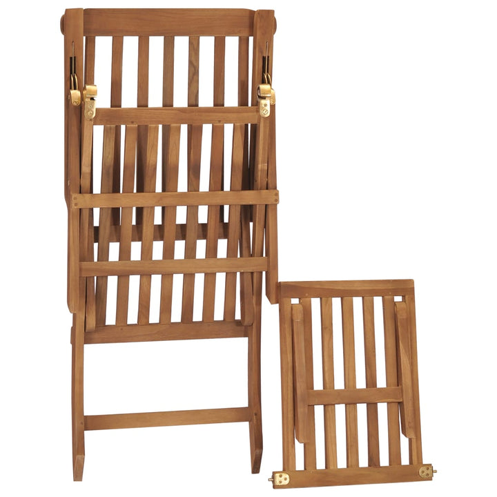 Däckstol Med Dyna Massiv Teak