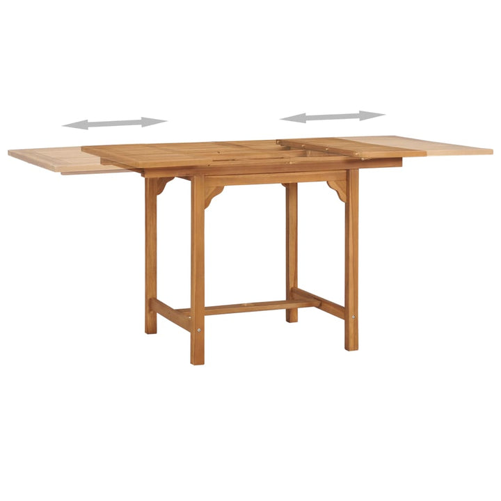Trädgårdsbord Utdragbart (110-160)X80X75Cm Massiv Teak
