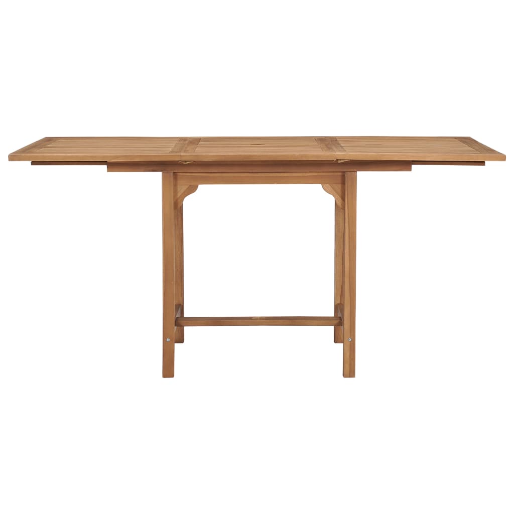 Trädgårdsbord Utdragbart (110-160)X80X75Cm Massiv Teak