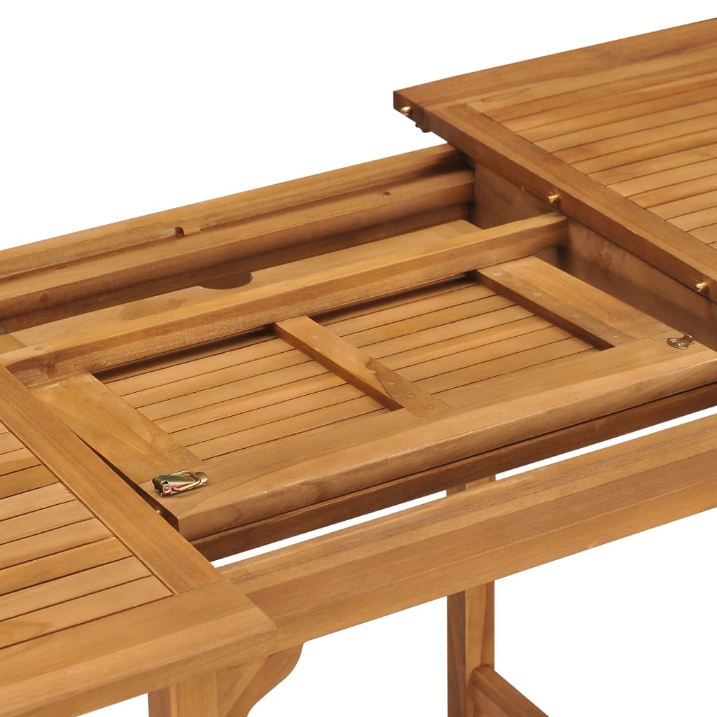 Trädgårdsbord Utdragbart (110-160)X80X75Cm Massiv Teak