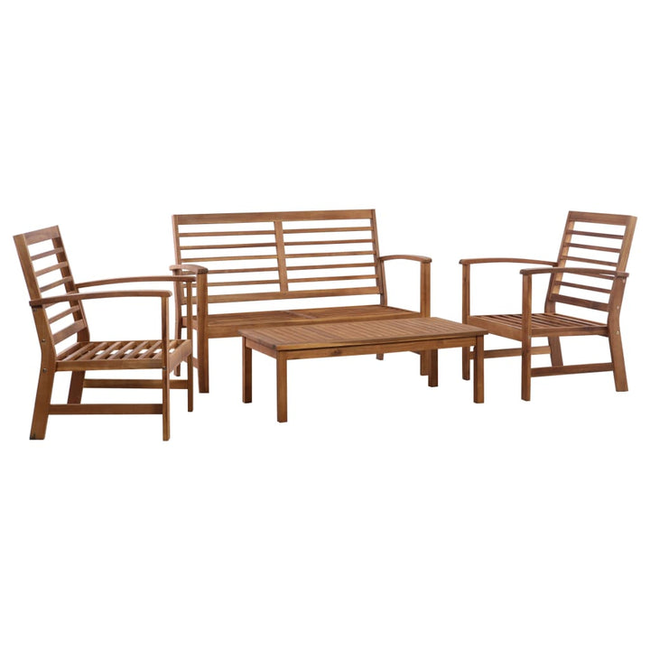 Loungegrupp Med Dynor 4 Delar Massivt Akaciaträ