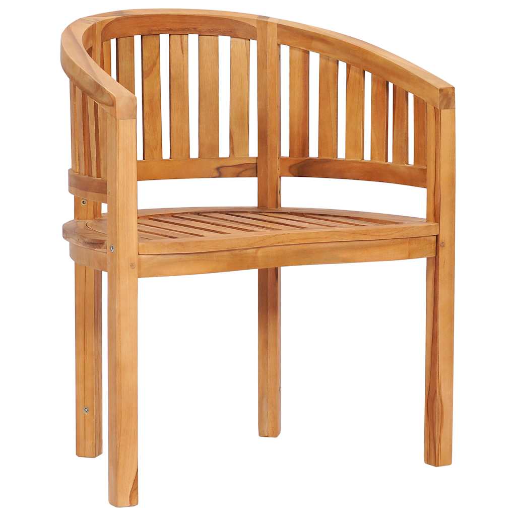 Bananstol Massiv Teak