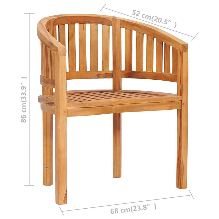 Bananstol Massiv Teak