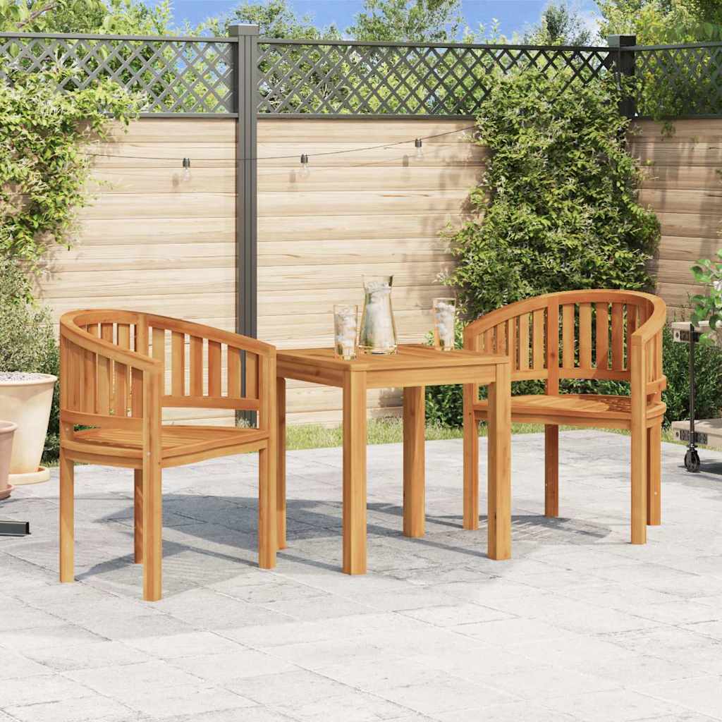 Bananstol Massiv Teak