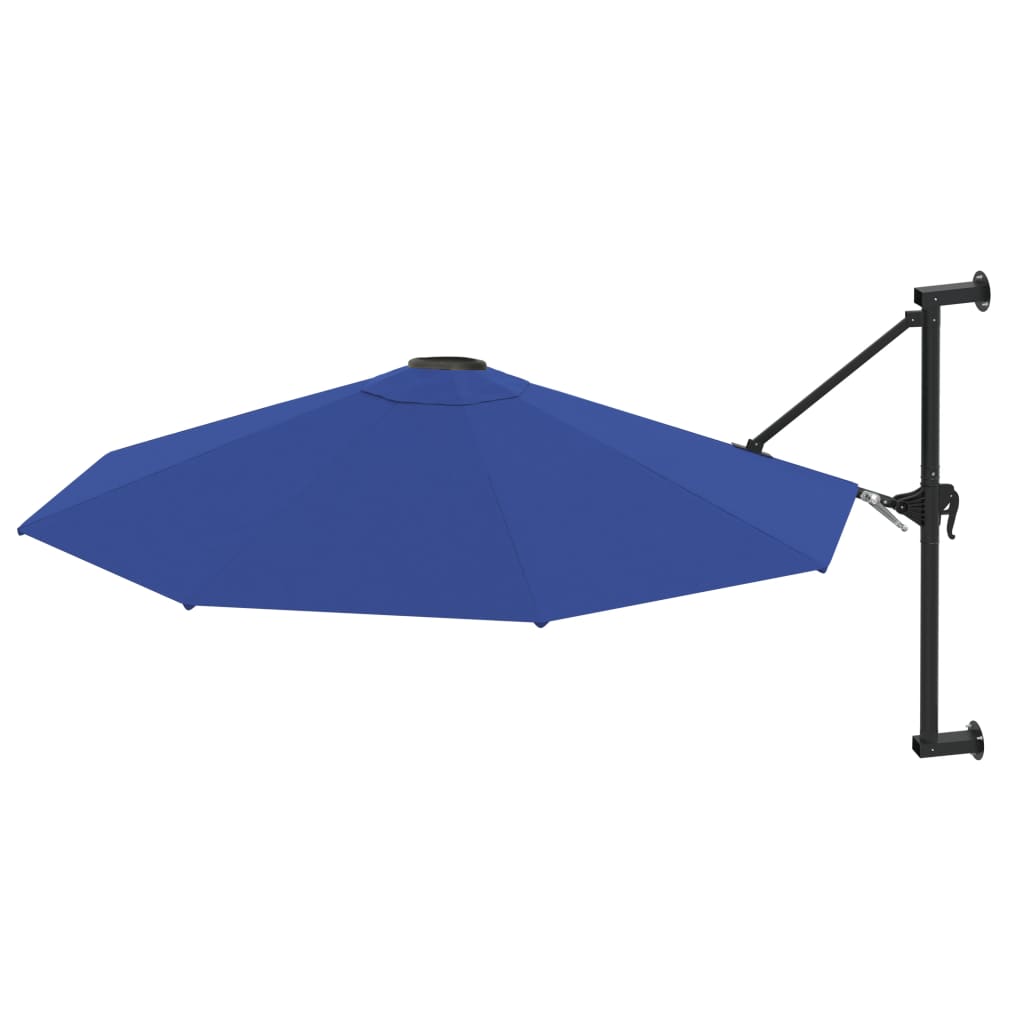Väggmonterat Parasoll Med Metallstång 300 Cm Blue