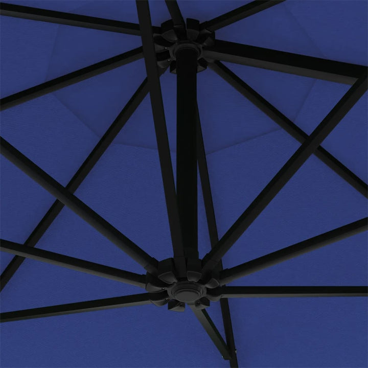 Väggmonterat Parasoll Med Metallstång 300 Cm Blue