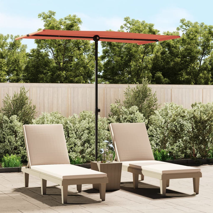 Trädgårdsparasoll Med Aluminiumstång