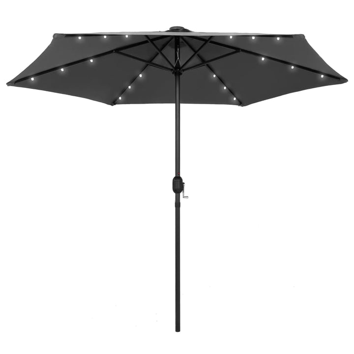Parasoll Med Leds Och Aluminiumstång 270 Cm Azur