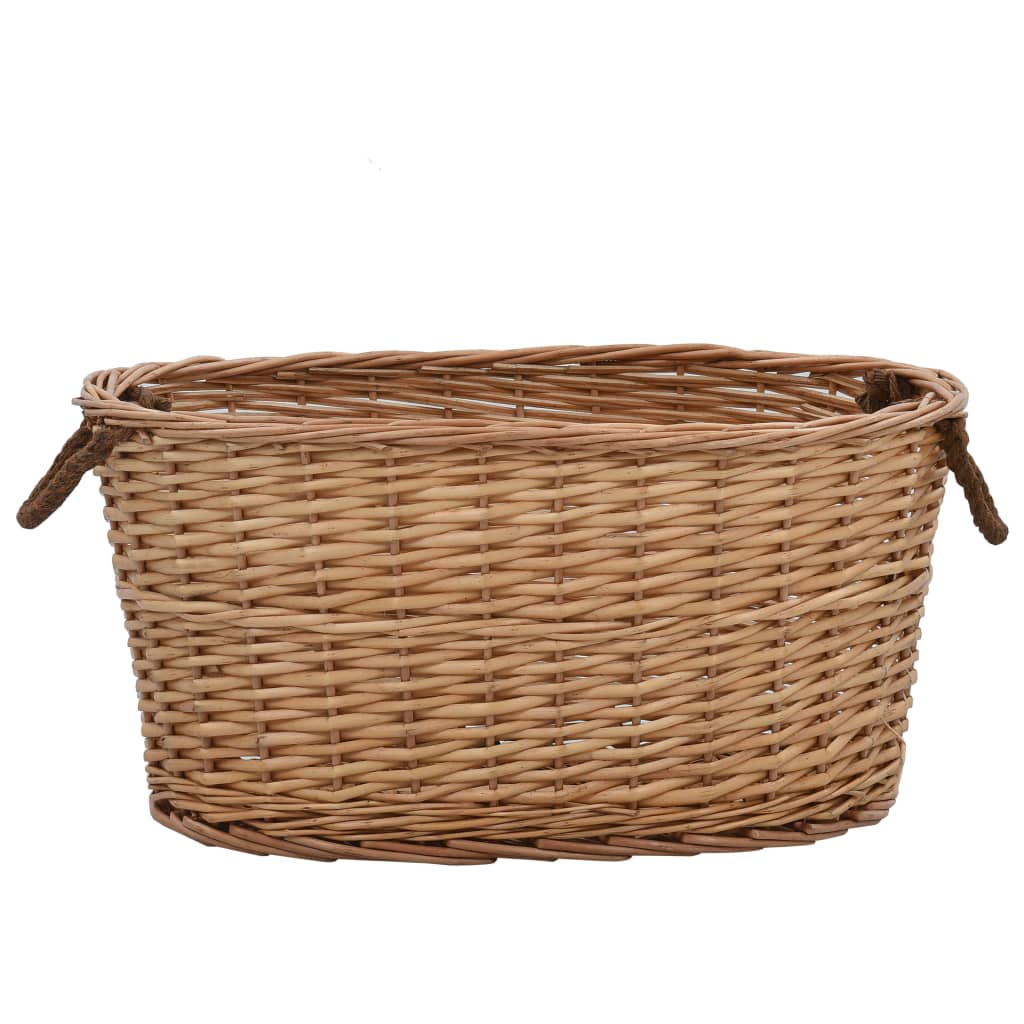 Vedkorg Med Bärhandtag Naturlig Pil