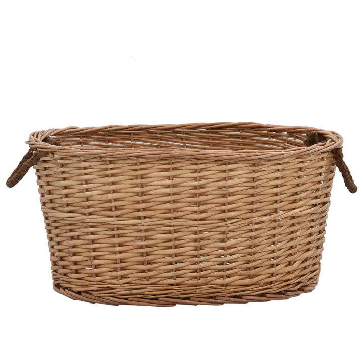 Vedkorg Med Bärhandtag Naturlig Pil