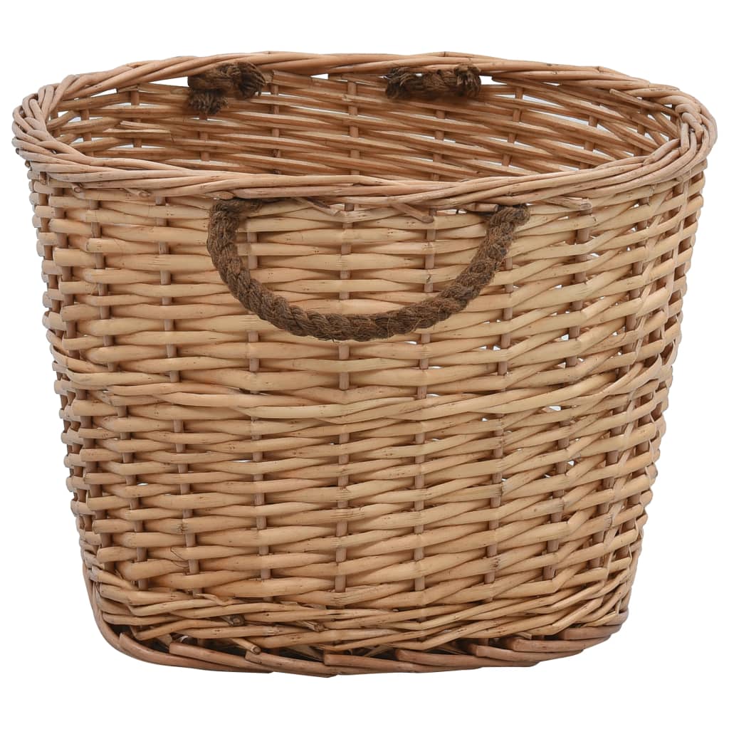 Vedkorg Med Bärhandtag Naturlig Pil