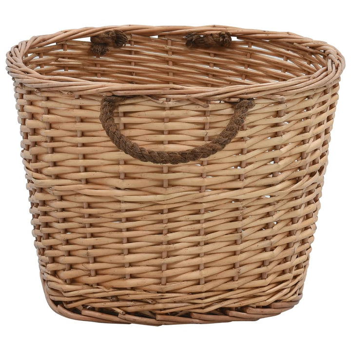 Vedkorg Med Bärhandtag Naturlig Pil