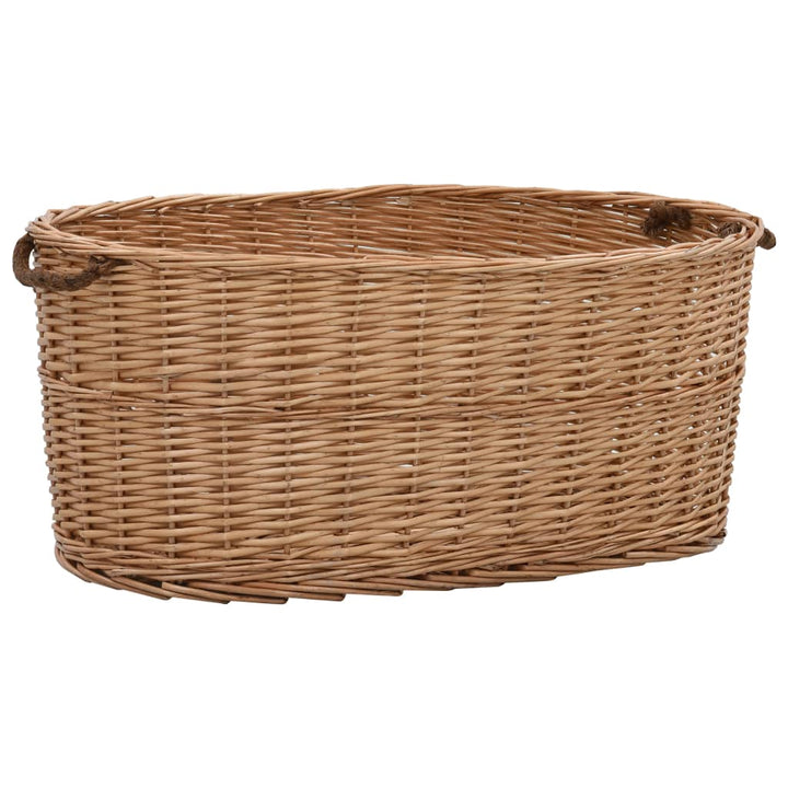 Vedkorg Med Bärhandtag Naturlig Pil