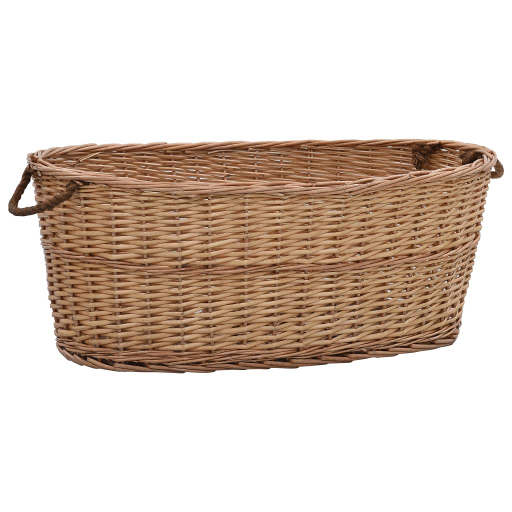 Vedkorg Med Bärhandtag Naturlig Pil