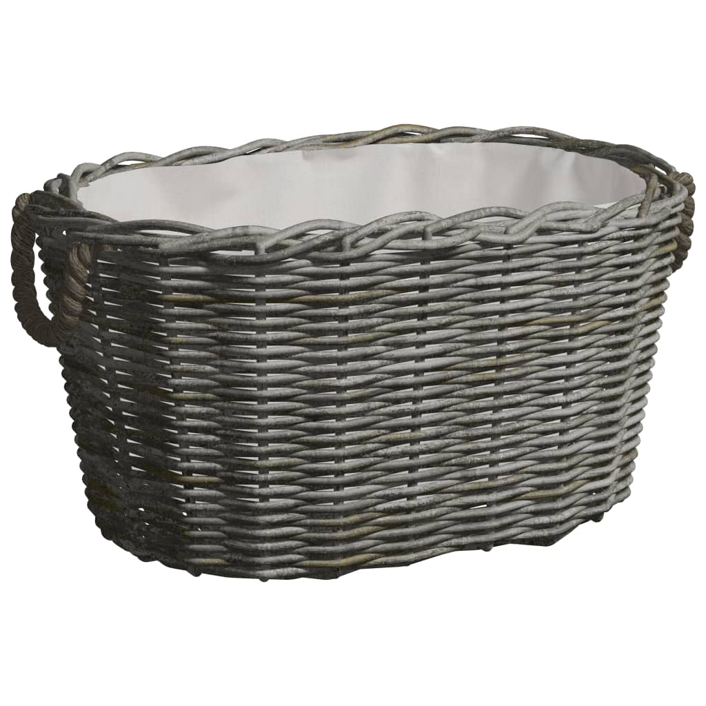 Vedkorg Med Bärhandtag 59X42X28 Cm Grå Pil