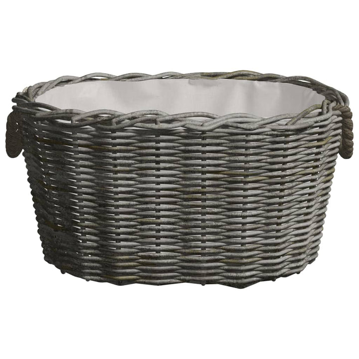 Vedkorg Med Bärhandtag 59X42X28 Cm Grå Pil