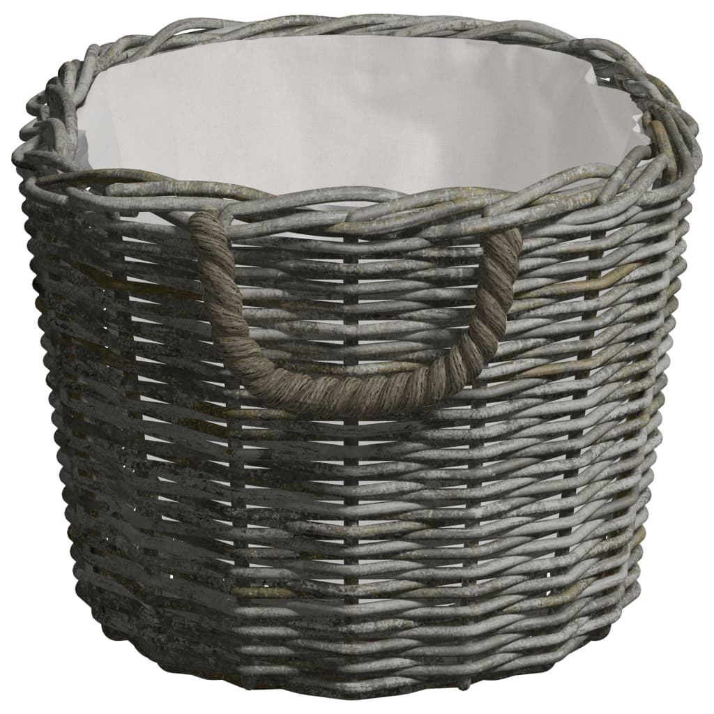 Vedkorg Med Bärhandtag 59X42X28 Cm Grå Pil