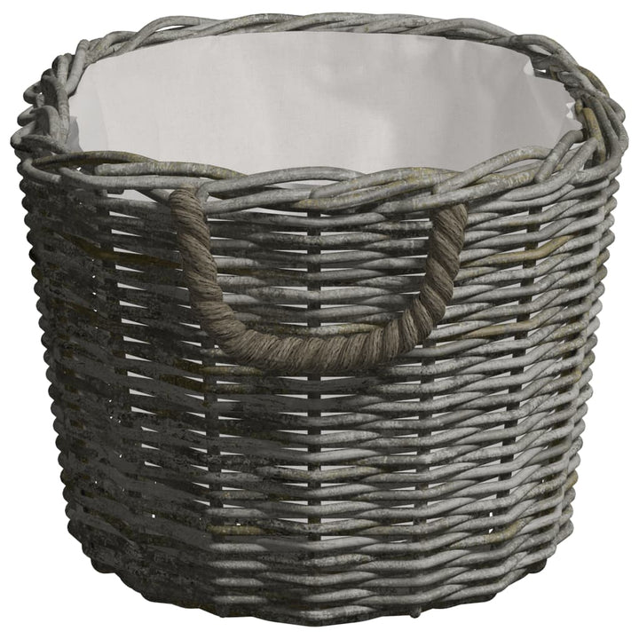 Vedkorg Med Bärhandtag 59X42X28 Cm Grå Pil