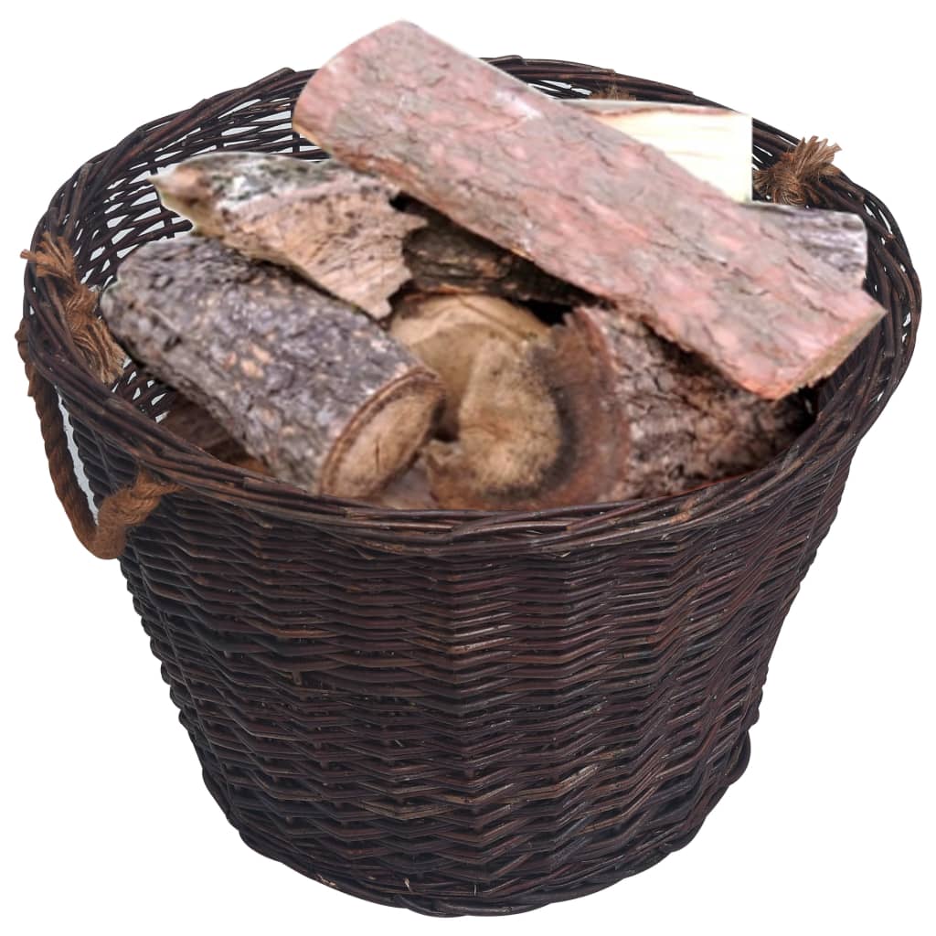 Stapelbara Vedkorgar 3 St Mörkbrun Pil