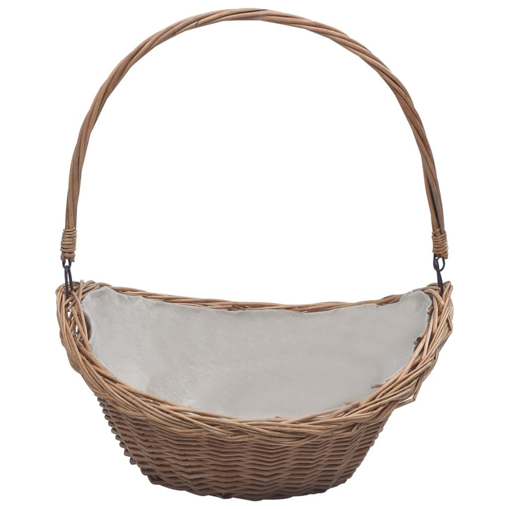 Vedkorg Med Handtag 57X46,5X52 Cm Brun Pil