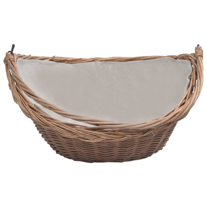 Vedkorg Med Handtag 57X46,5X52 Cm Brun Pil