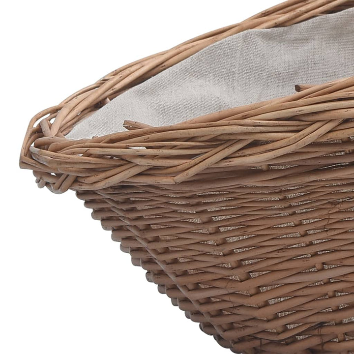 Vedkorg Med Handtag 57X46,5X52 Cm Brun Pil