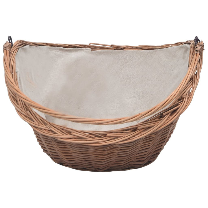 Vedkorg Med Handtag 60X44X55 Cm Naturlig Pil