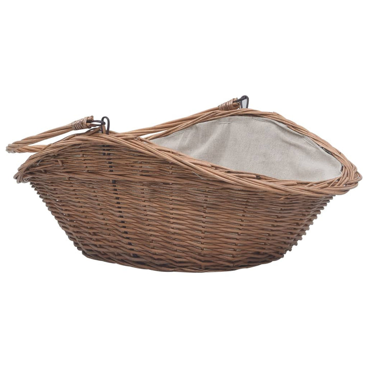 Vedkorg Med Handtag 60X44X55 Cm Naturlig Pil