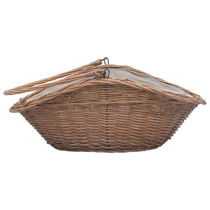 Vedkorg Med Handtag 60X44X55 Cm Naturlig Pil