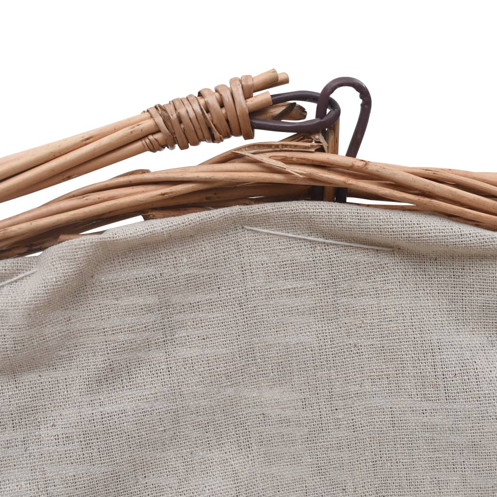 Vedkorg Med Handtag 60X44X55 Cm Naturlig Pil