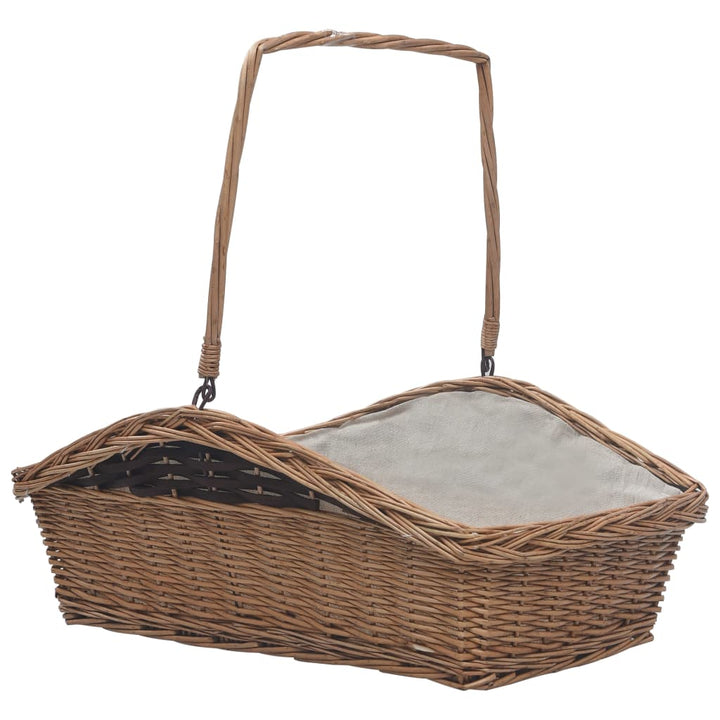 Vedkorg Med Handtag 61,5X46,5X58 Cm Brun Pil