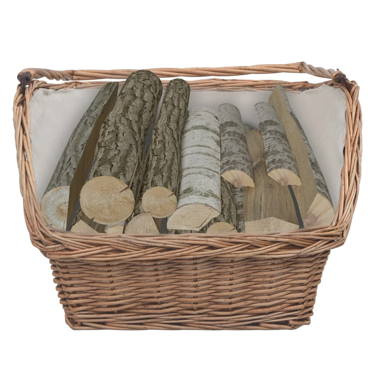 Vedkorg Med Handtag 61,5X46,5X58 Cm Brun Pil