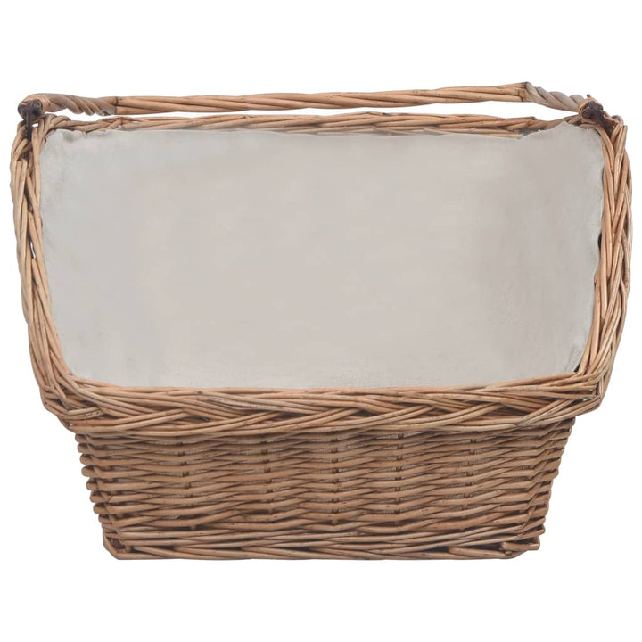 Vedkorg Med Handtag 61,5X46,5X58 Cm Brun Pil