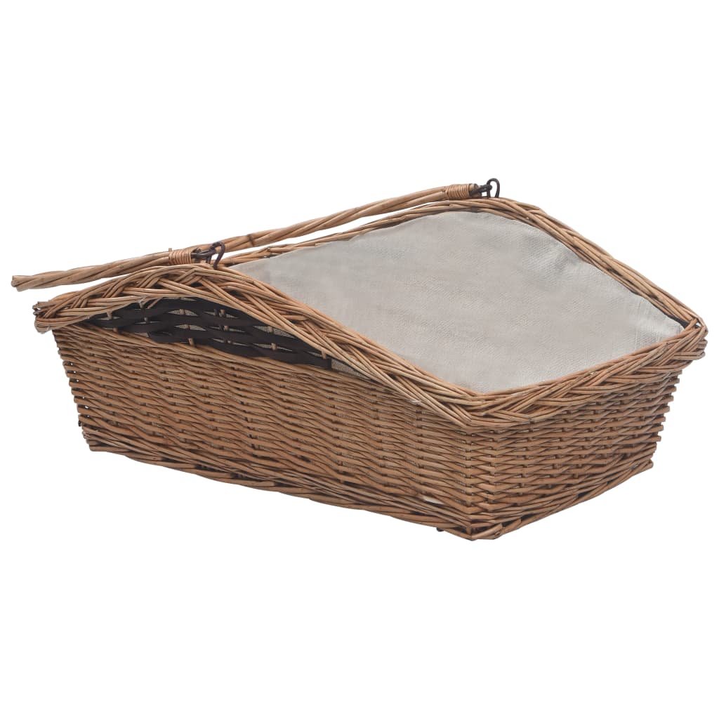 Vedkorg Med Handtag 61,5X46,5X58 Cm Brun Pil