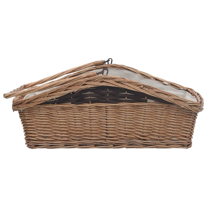Vedkorg Med Handtag 61,5X46,5X58 Cm Brun Pil
