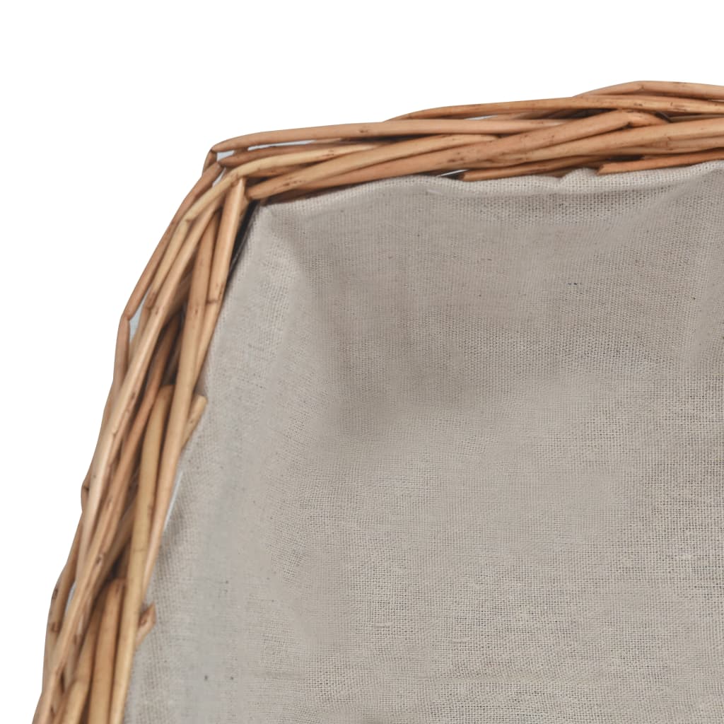 Vedkorg Med Handtag 61,5X46,5X58 Cm Brun Pil