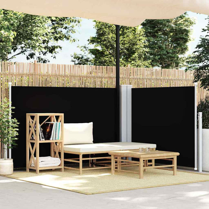 Infällbar Sidomarkis Svart 100X600 Cm