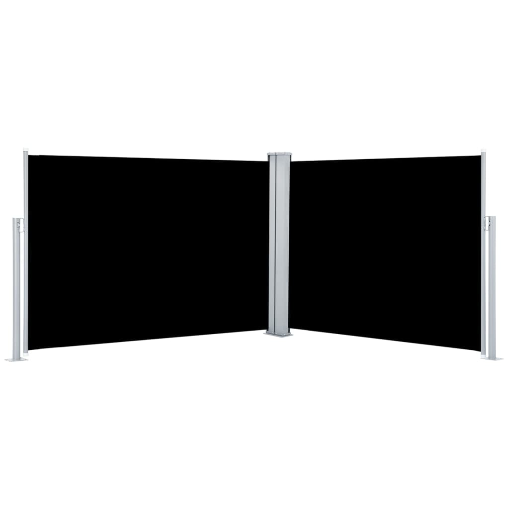 Infällbar Sidomarkis Svart 100X1000 Cm