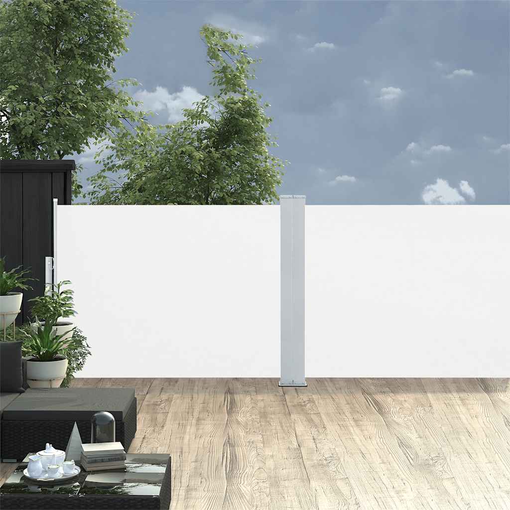 Infällbar Sidomarkis Gräddvit 100X1000 Cm