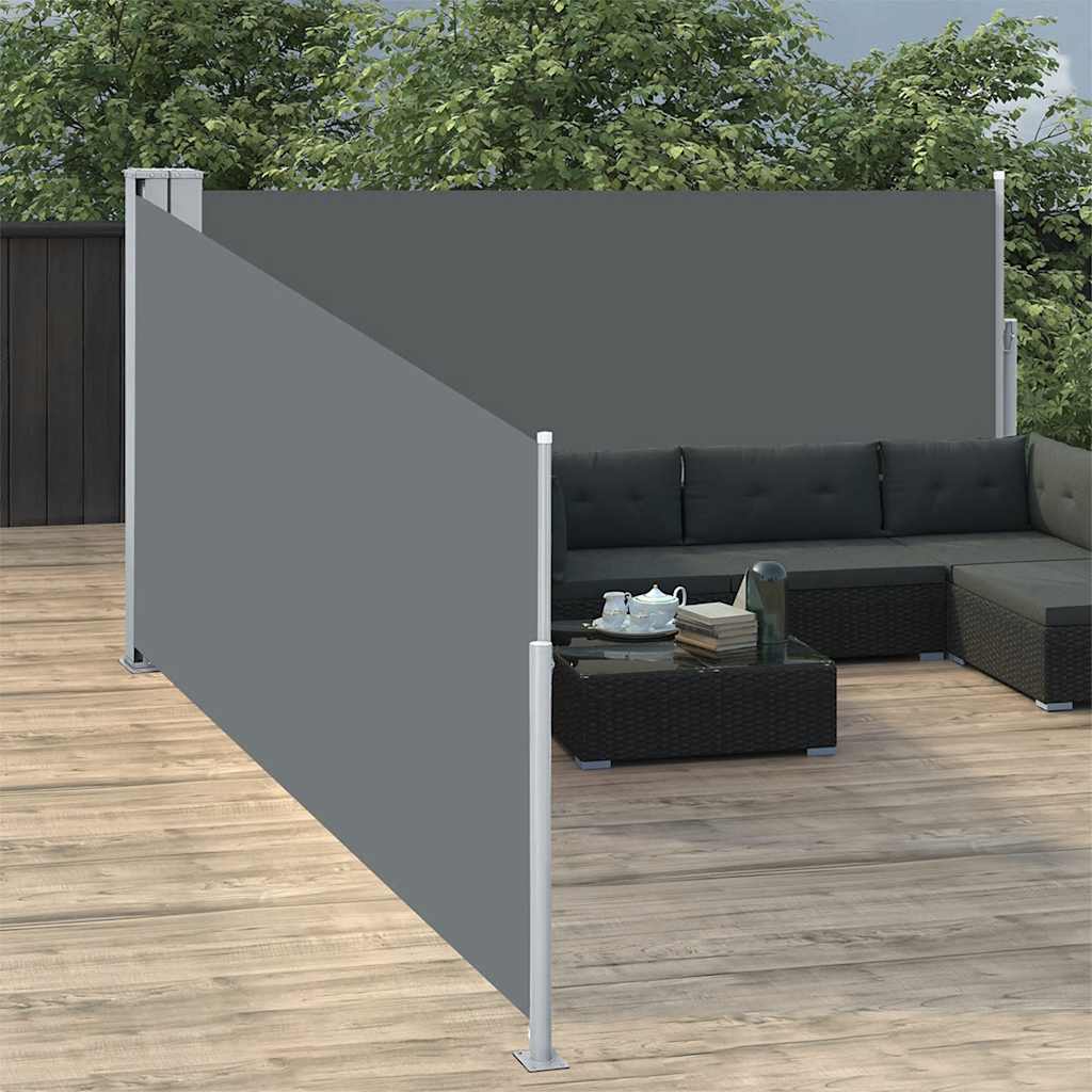Infällbar Sidomarkis Antracit 100X1000 Cm