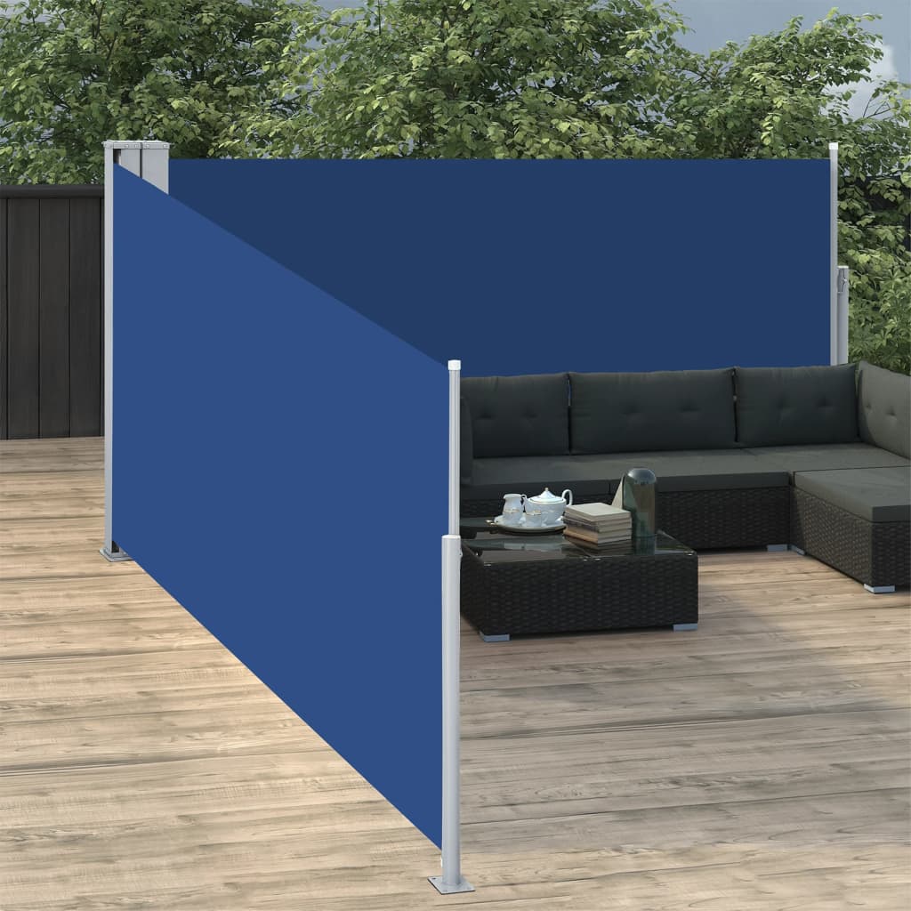 Infällbar Sidomarkis Blå 100X1000 Cm